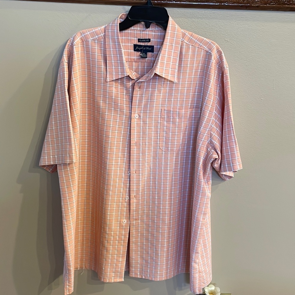 Joseph & Feiss CLASSIC  fit MENS eco friendly shirt sleeve button down shirt XXL